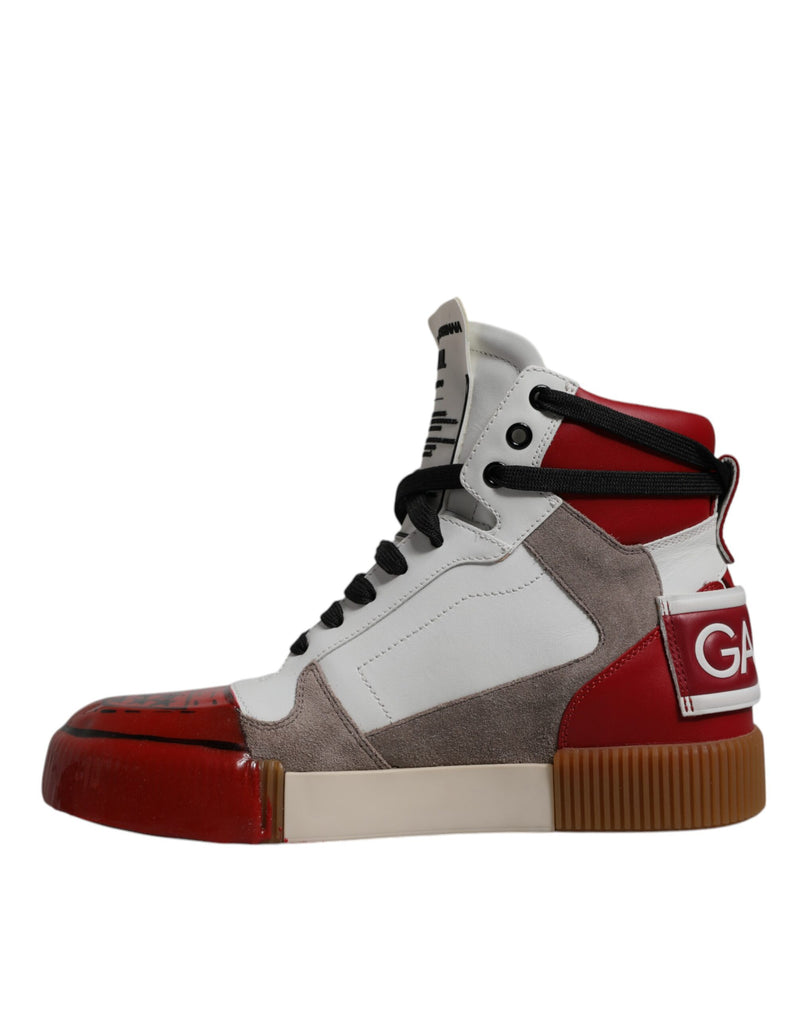 Baskets montantes en cuir multicolore Dolce & Gabbana