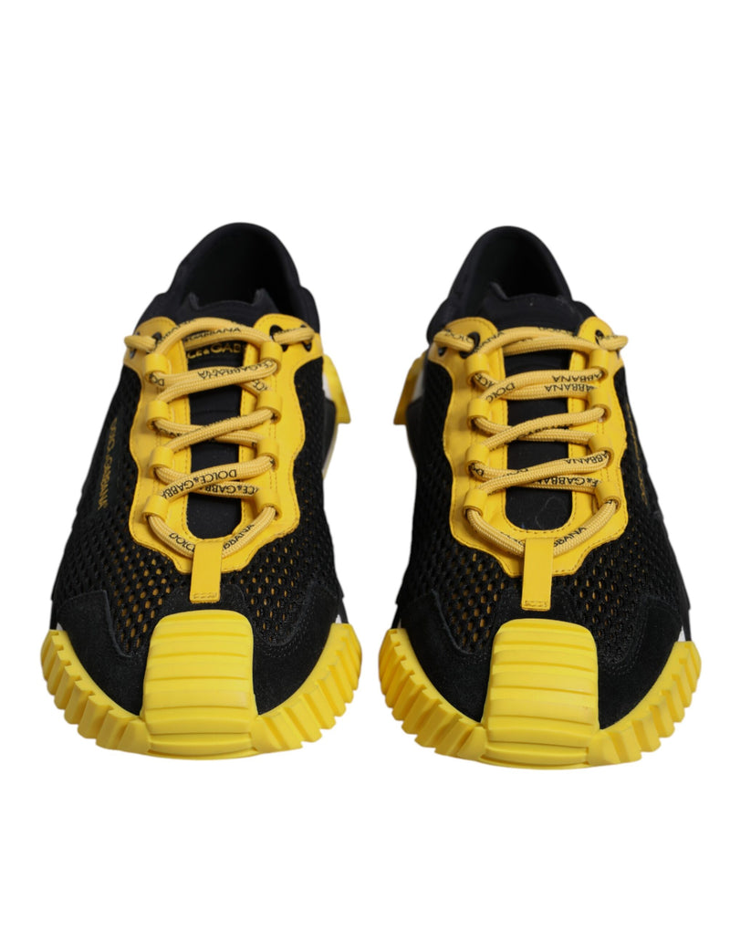 Baskets basses NS1 noires et jaunes Dolce & Gabbana