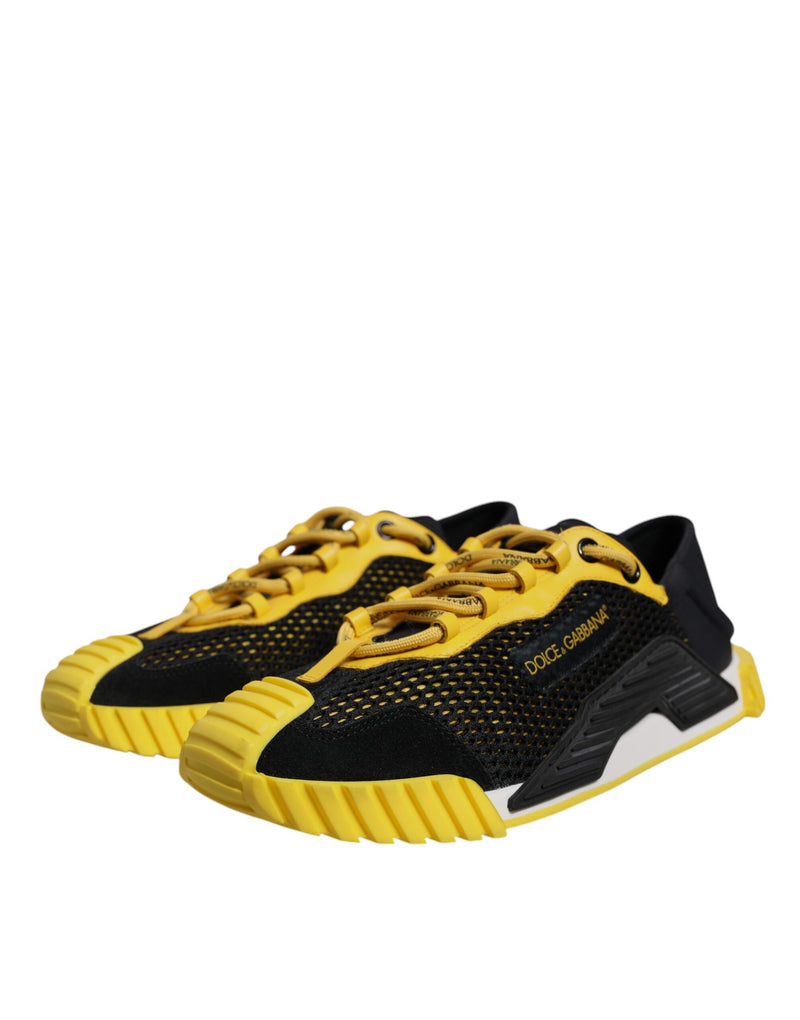 Baskets basses NS1 noires et jaunes Dolce & Gabbana