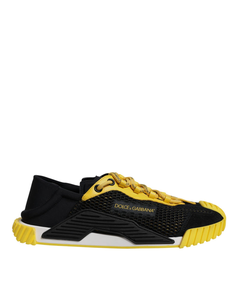 Baskets basses NS1 noires et jaunes Dolce & Gabbana