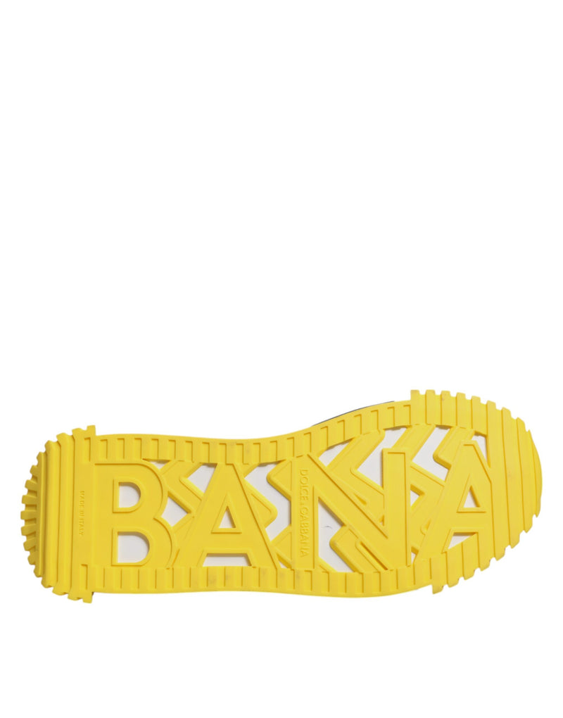 Baskets basses NS1 noires et jaunes Dolce & Gabbana