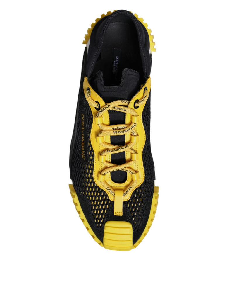 Baskets basses NS1 noires et jaunes Dolce & Gabbana
