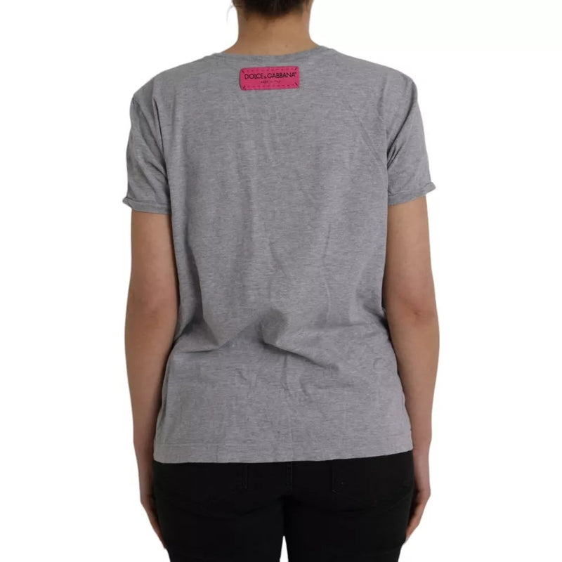 T-shirt gris en coton L'Amore E'Bellezza Dolce & Gabbana