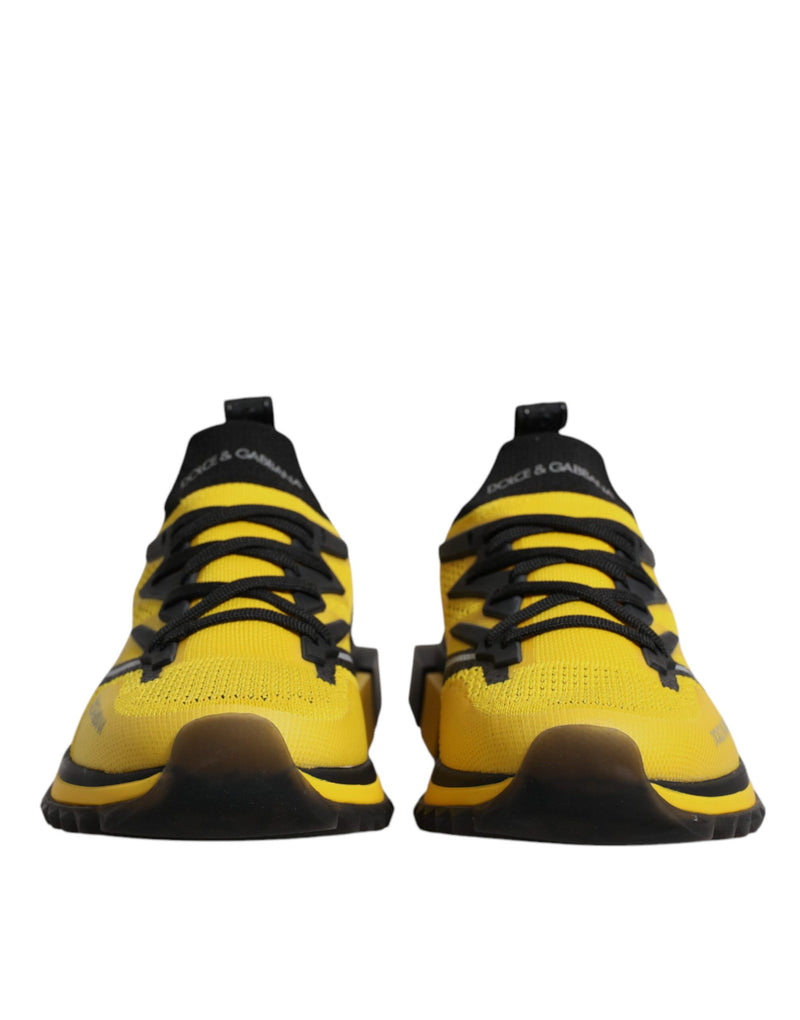 Tênis esportivo Dolce & Gabbana SORRENTO amarelo com tecido stretch