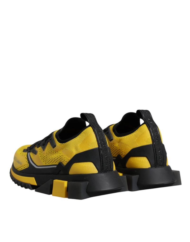 Tênis esportivo Dolce & Gabbana SORRENTO amarelo com tecido stretch