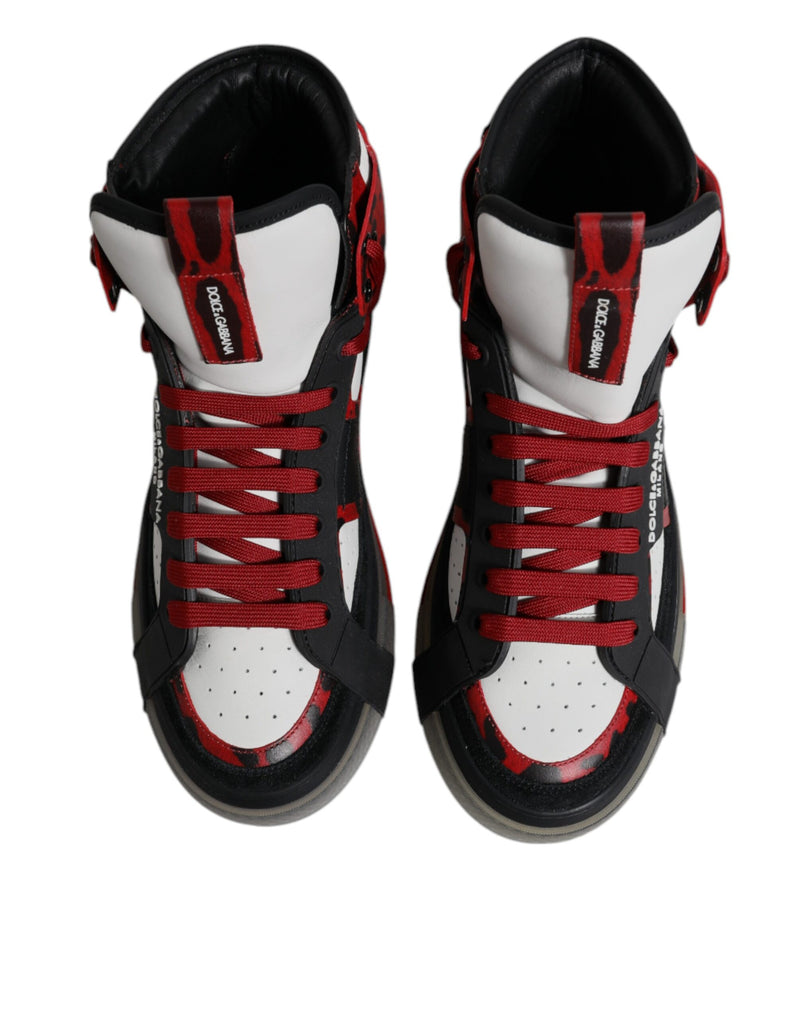 Baskets montantes en cuir multicolore Dolce & Gabbana
