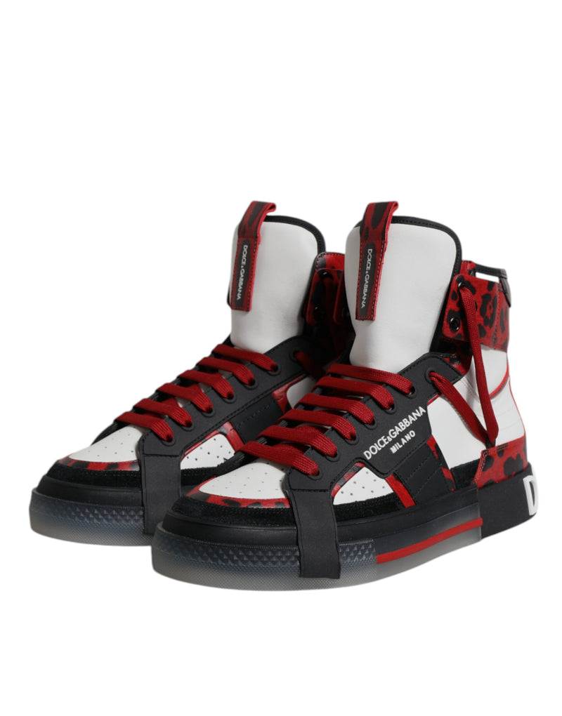 Baskets montantes en cuir multicolore Dolce & Gabbana