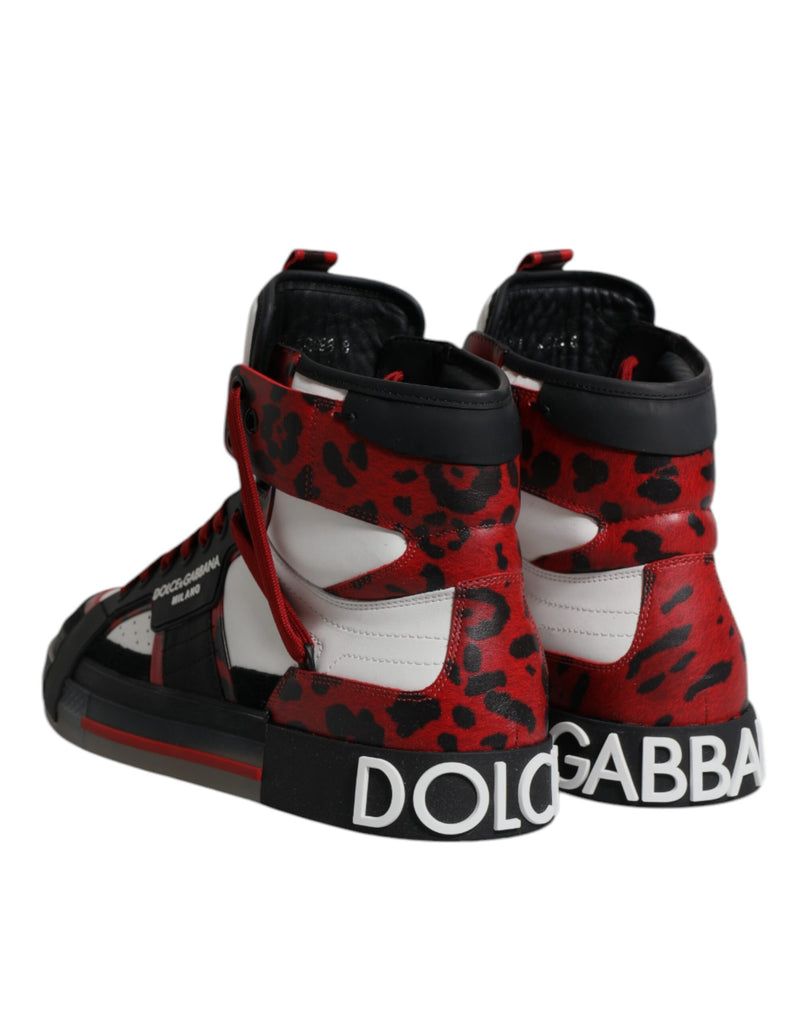 Baskets montantes en cuir multicolore Dolce & Gabbana