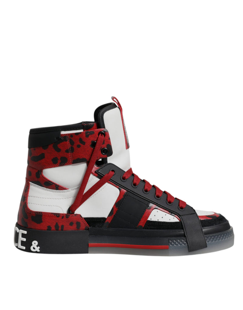 Baskets montantes en cuir multicolore Dolce & Gabbana