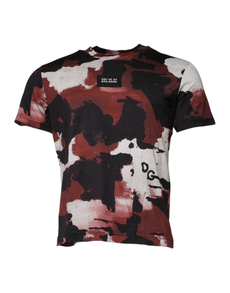 Camiseta multicolorida de gola redonda com estampa camuflada Dolce & Gabbana