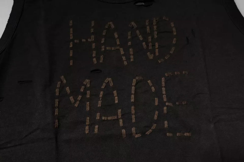 Camiseta de tirantes negra sin mangas y con cuello redondo de Dolce & Gabbana