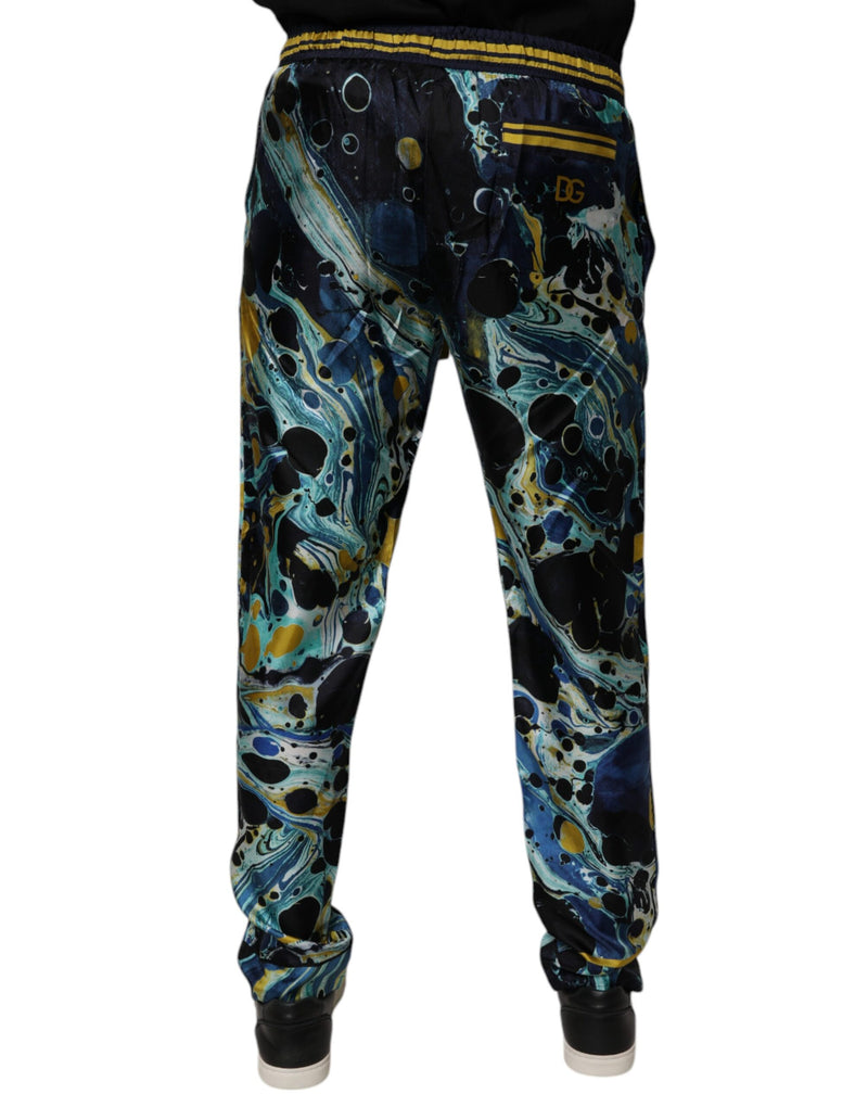 Calça jogger de moletom multicolorida com estampa marmorizada Dolce & Gabbana