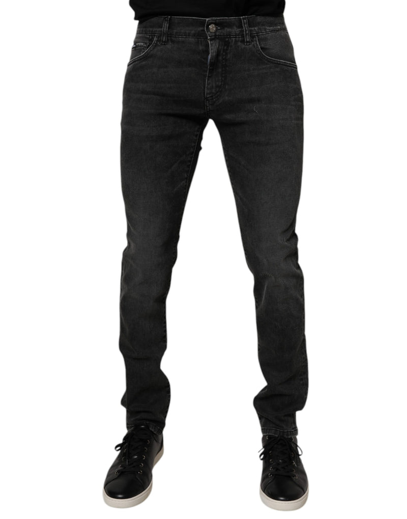 Vaqueros pitillo negros de algodón elástico para hombre de Dolce & Gabbana