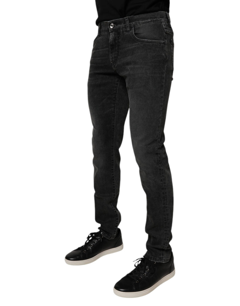 Vaqueros pitillo negros de algodón elástico para hombre de Dolce & Gabbana