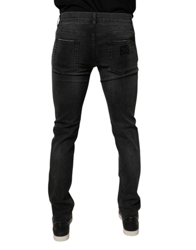 Vaqueros pitillo negros de algodón elástico para hombre de Dolce & Gabbana