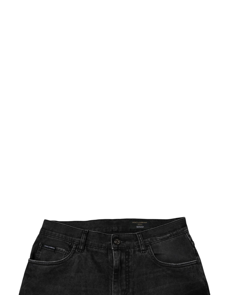 Vaqueros pitillo negros de algodón elástico para hombre de Dolce & Gabbana
