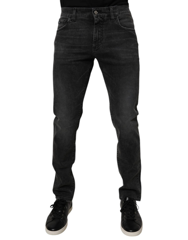 Vaqueros pitillo negros de algodón elástico para hombre de Dolce & Gabbana