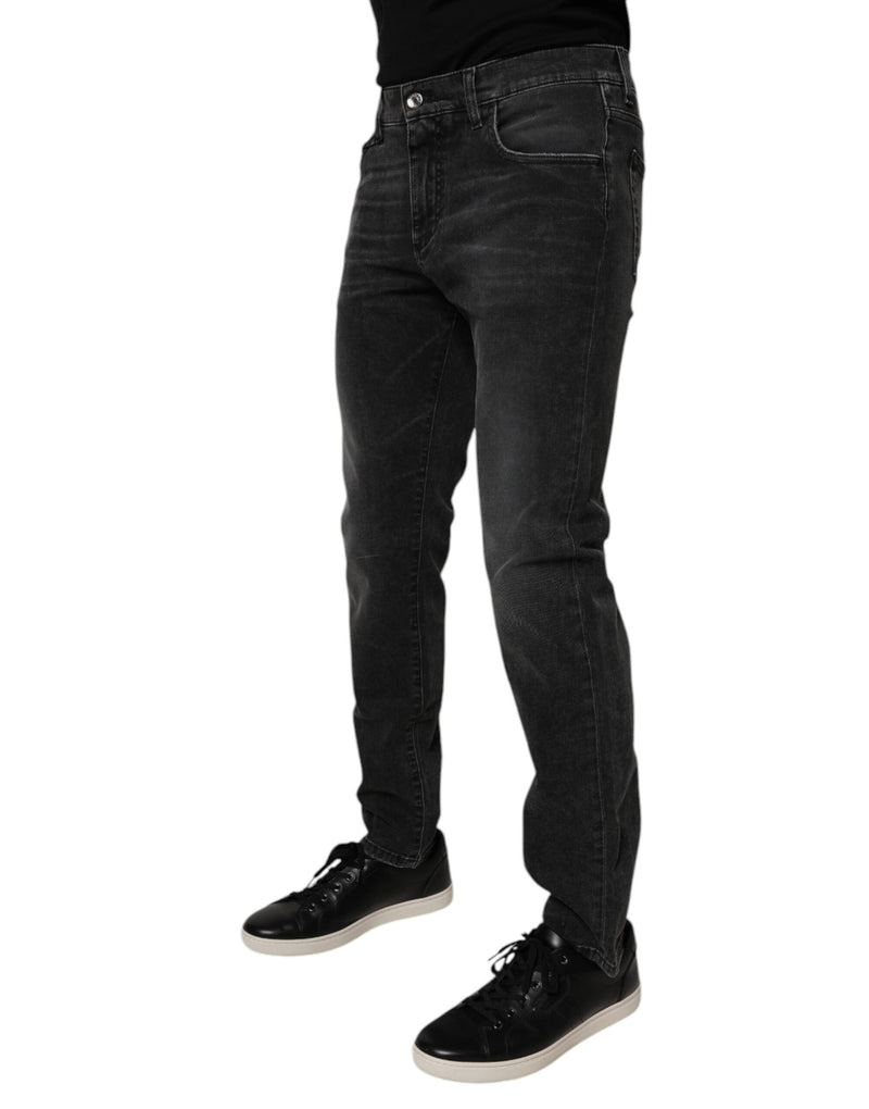 Vaqueros pitillo negros de algodón elástico para hombre de Dolce & Gabbana