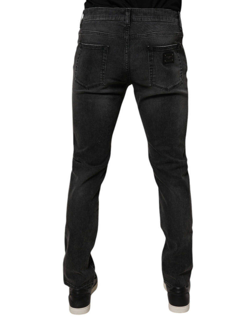 Vaqueros pitillo negros de algodón elástico para hombre de Dolce & Gabbana