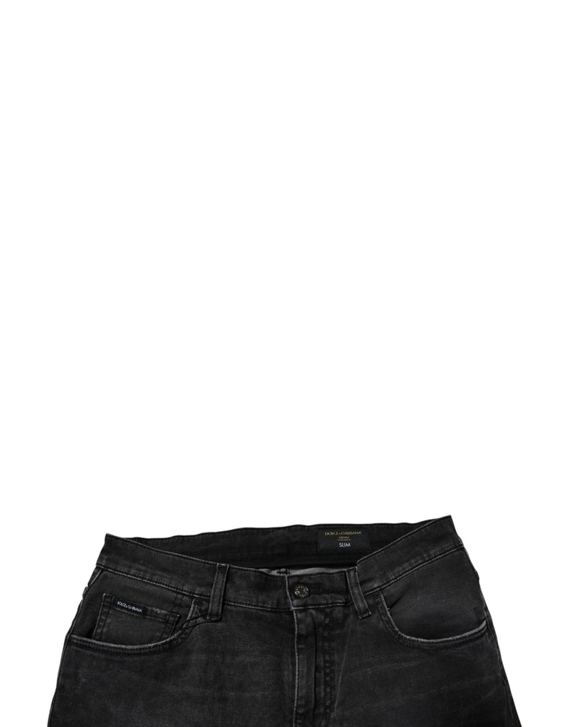 Vaqueros pitillo negros de algodón elástico para hombre de Dolce & Gabbana