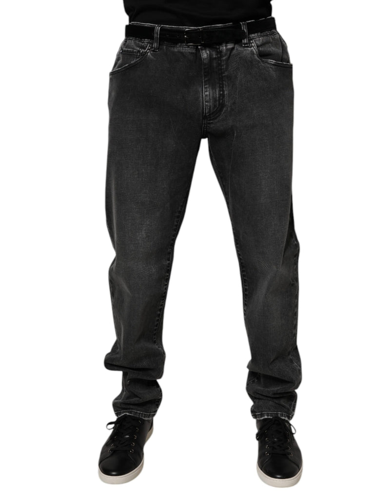 Vaqueros pitillo negros de algodón elástico para hombre de Dolce & Gabbana