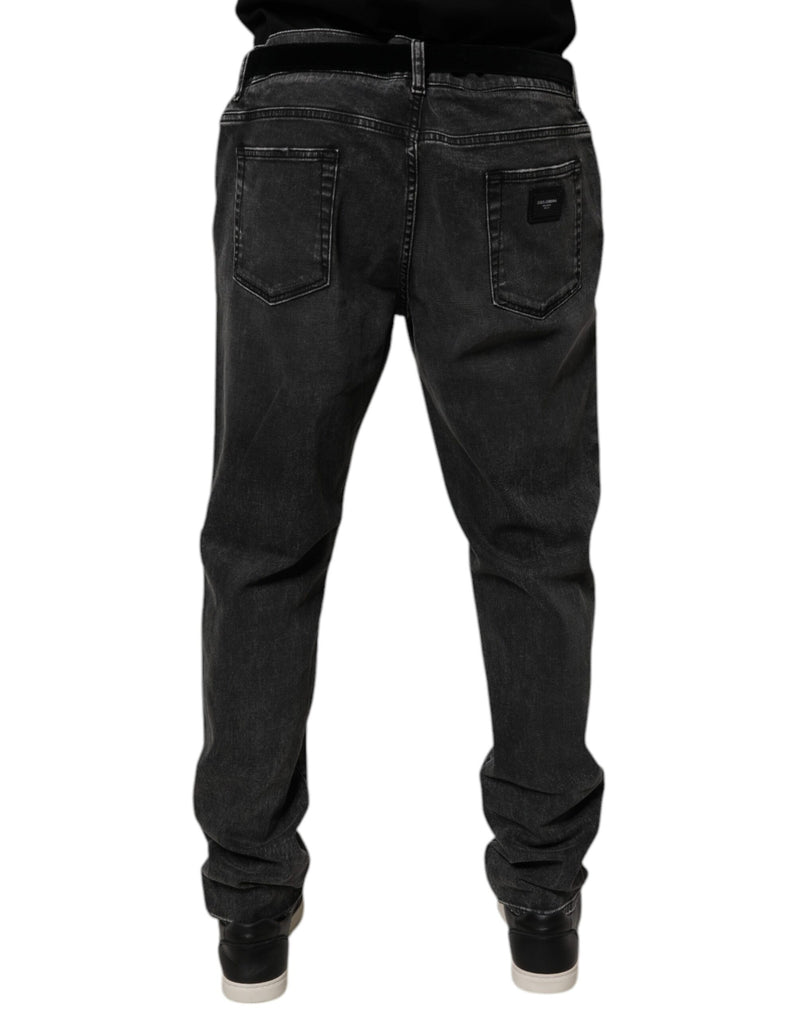 Vaqueros pitillo negros de algodón elástico para hombre de Dolce & Gabbana