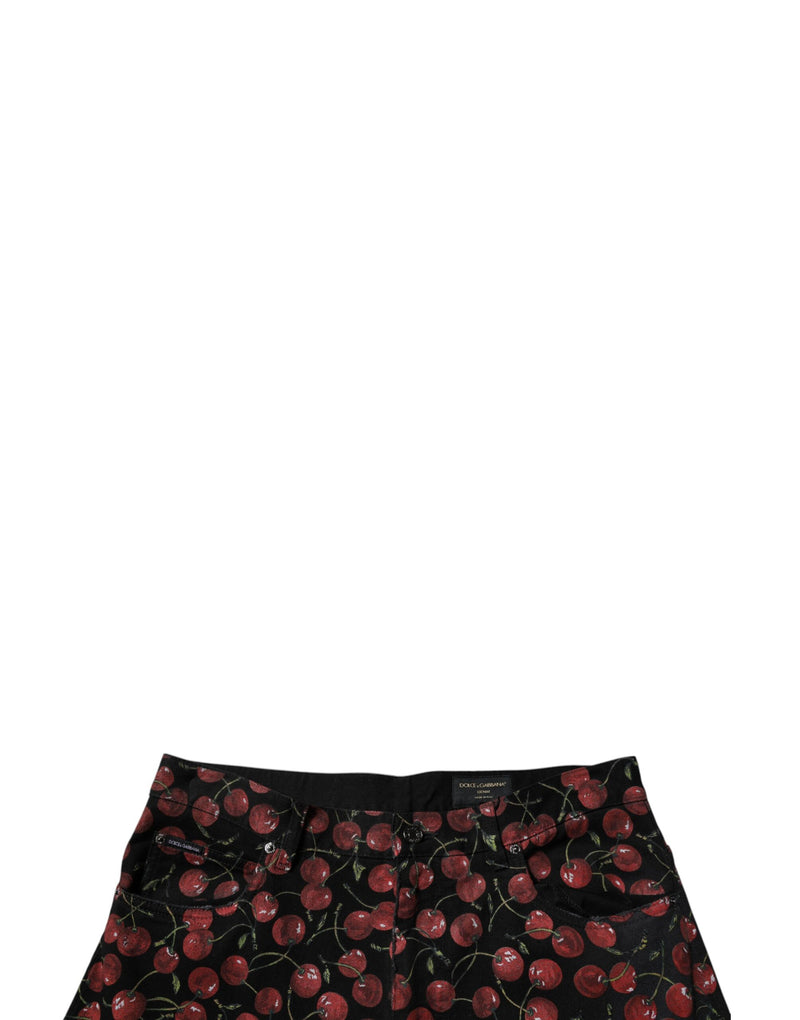 Jeans reto masculino Black Cherry de algodão Dolce & Gabbana