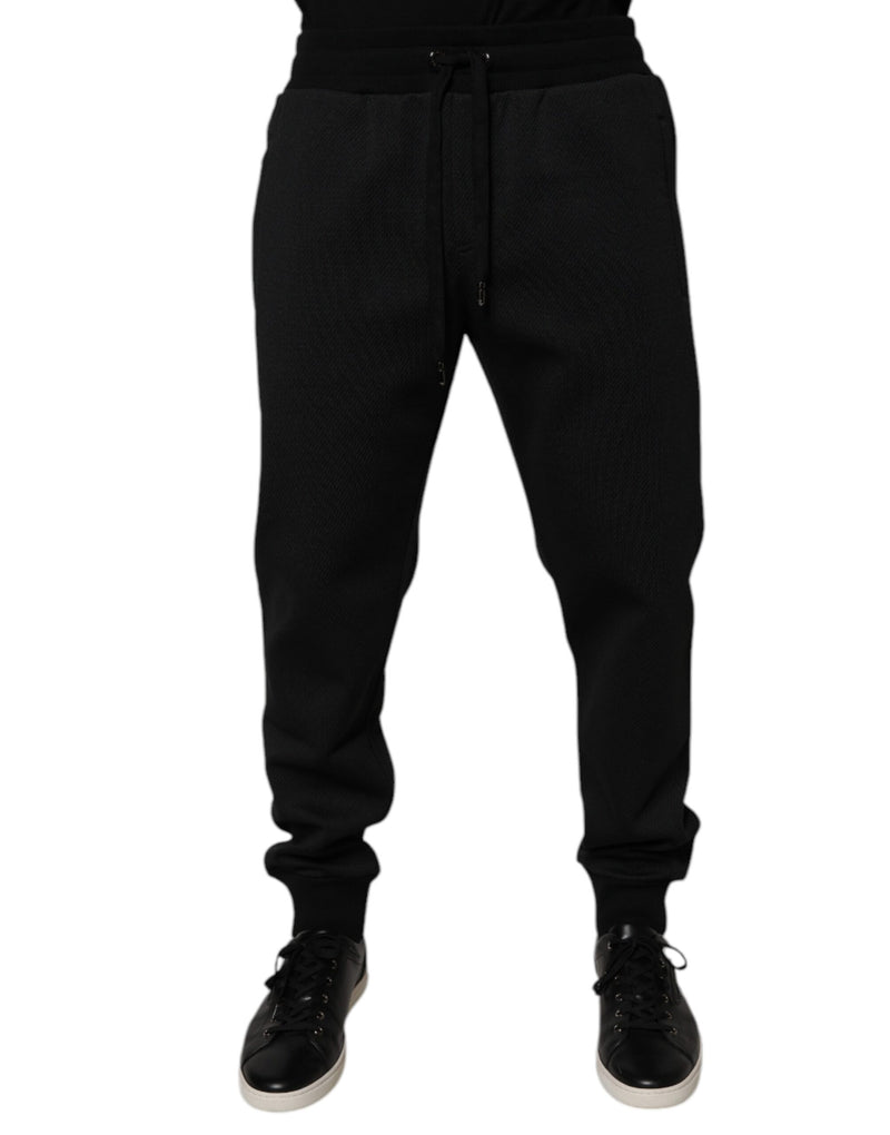 Pantalones jogger de poliéster negro para hombre de Dolce & Gabbana