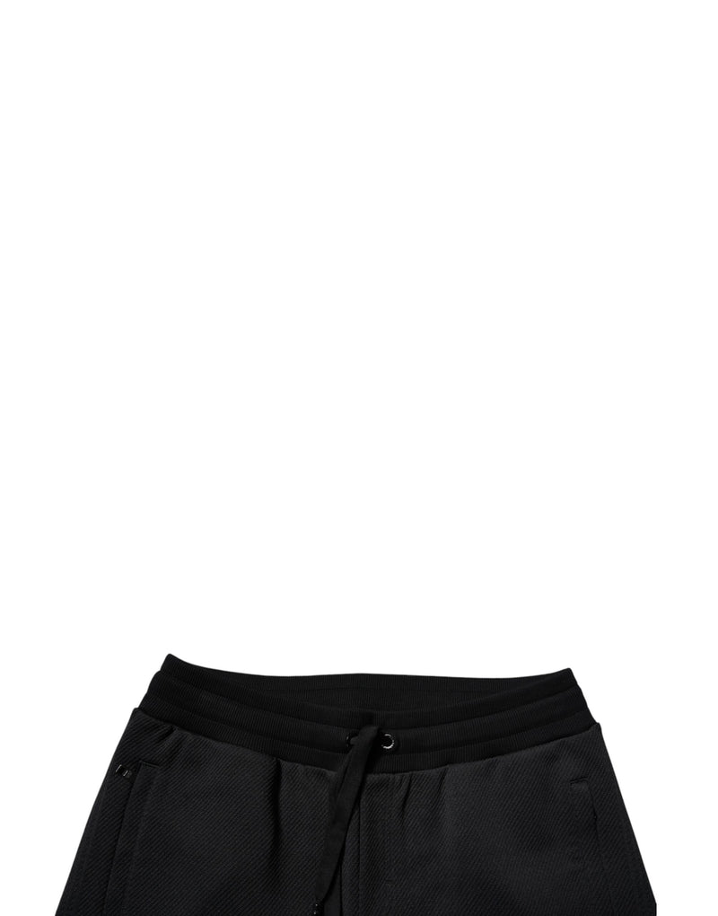 Pantalones jogger de poliéster negro para hombre de Dolce & Gabbana