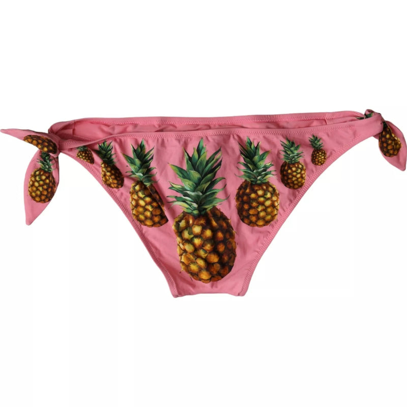 Braguita de bikini Dolce & Gabbana rosa con estampado de piña