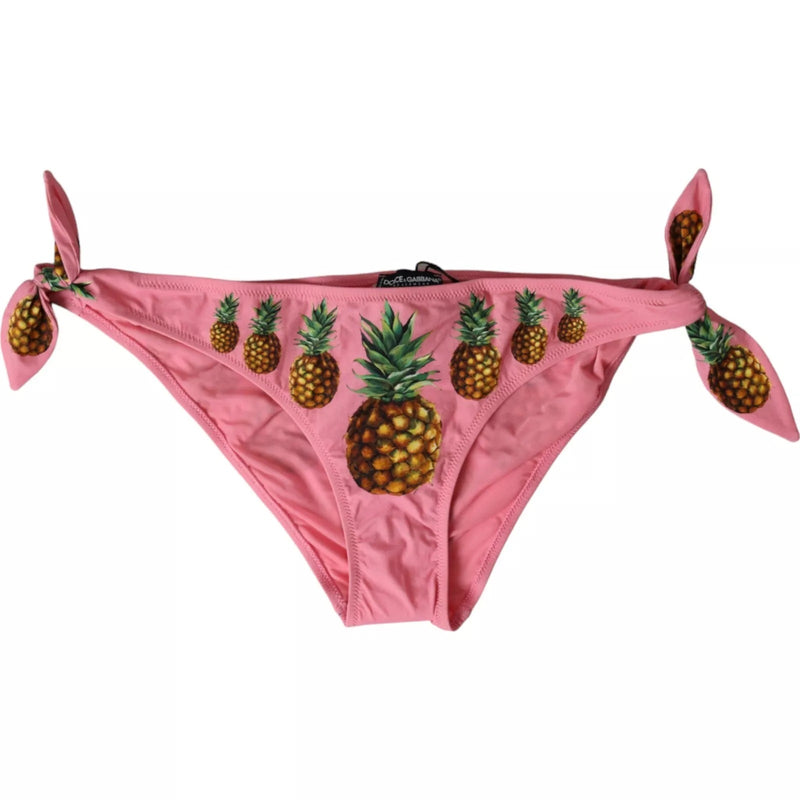 Braguita de bikini Dolce & Gabbana rosa con estampado de piña