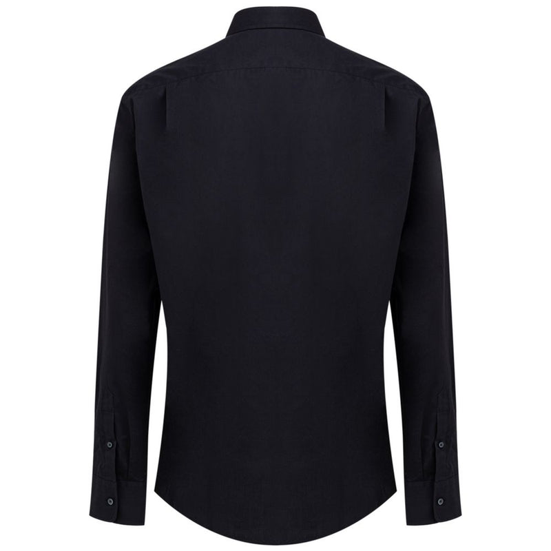 Dolce & Gabbana Navy Blue Cotton Dress Shirt