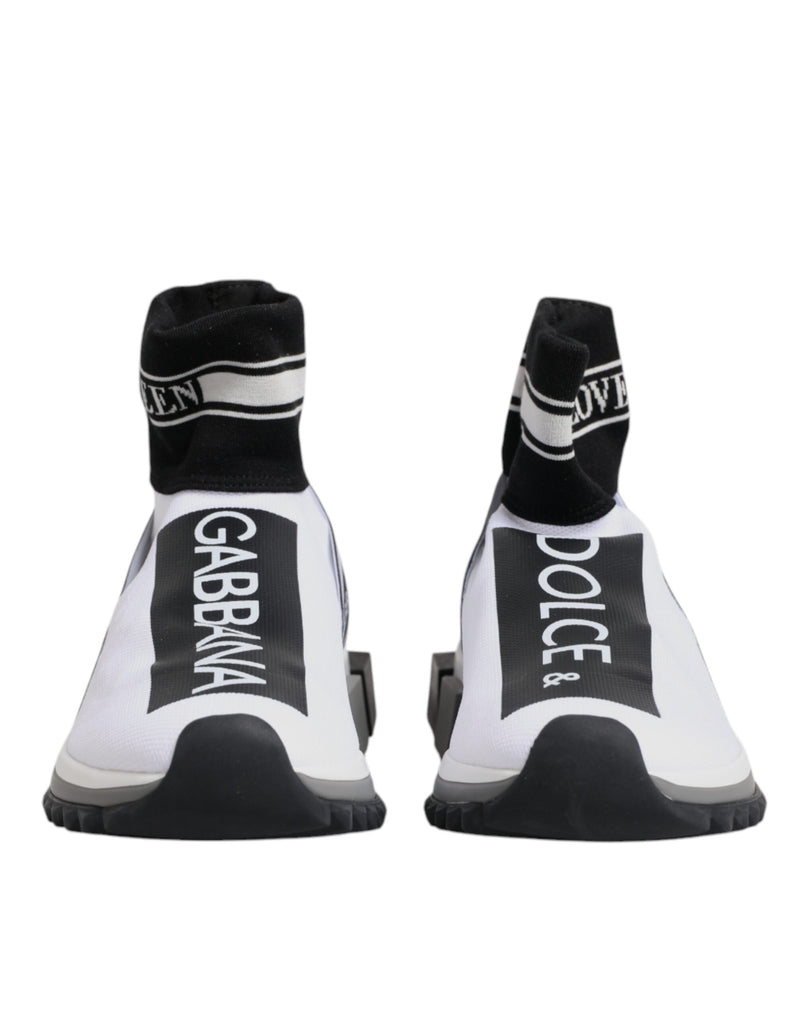 Baskets Dolce & Gabbana Sorrento blanches et noires à chaussettes
