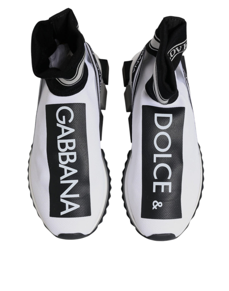 Baskets Dolce & Gabbana Sorrento blanches et noires à chaussettes