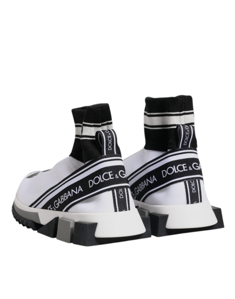 Baskets Dolce & Gabbana Sorrento blanches et noires à chaussettes