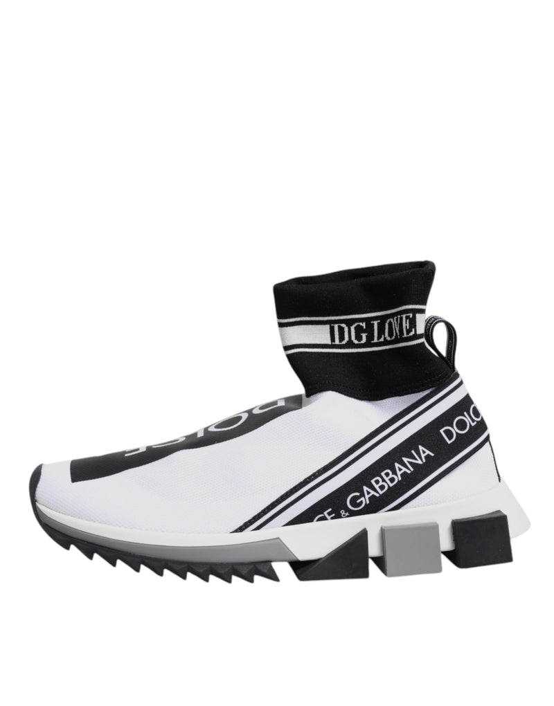 Baskets Dolce & Gabbana Sorrento blanches et noires à chaussettes