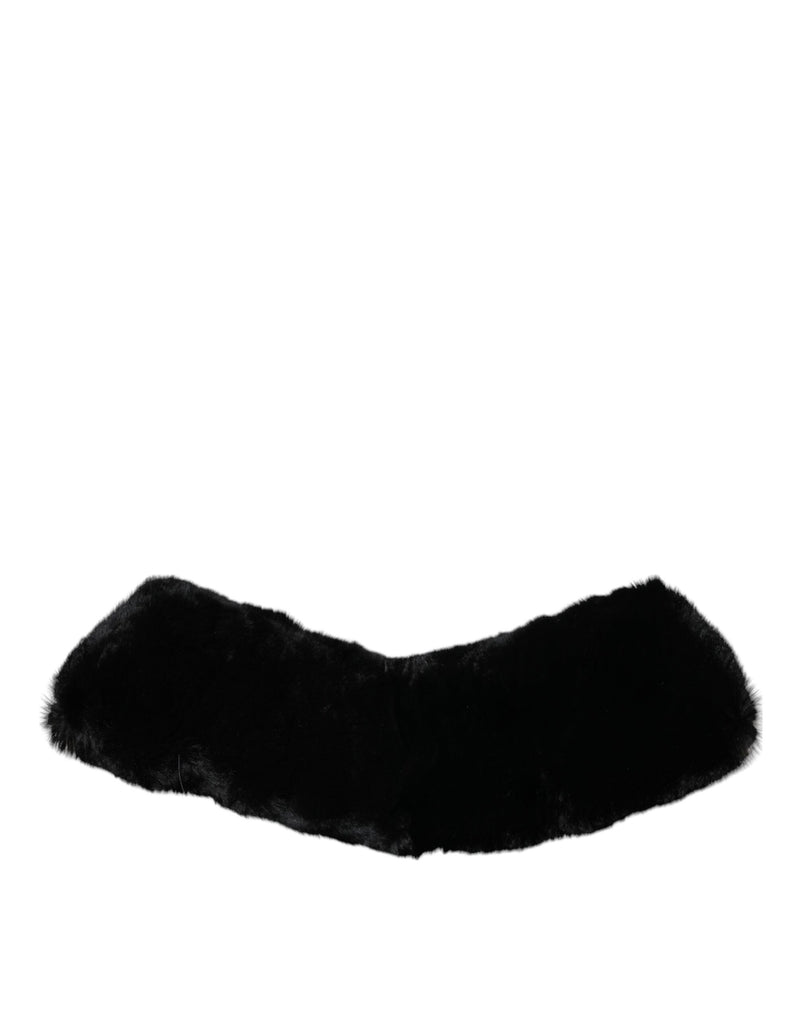 Bufanda cuello de Dolce & Gabbana para mujer de piel de cordero negra