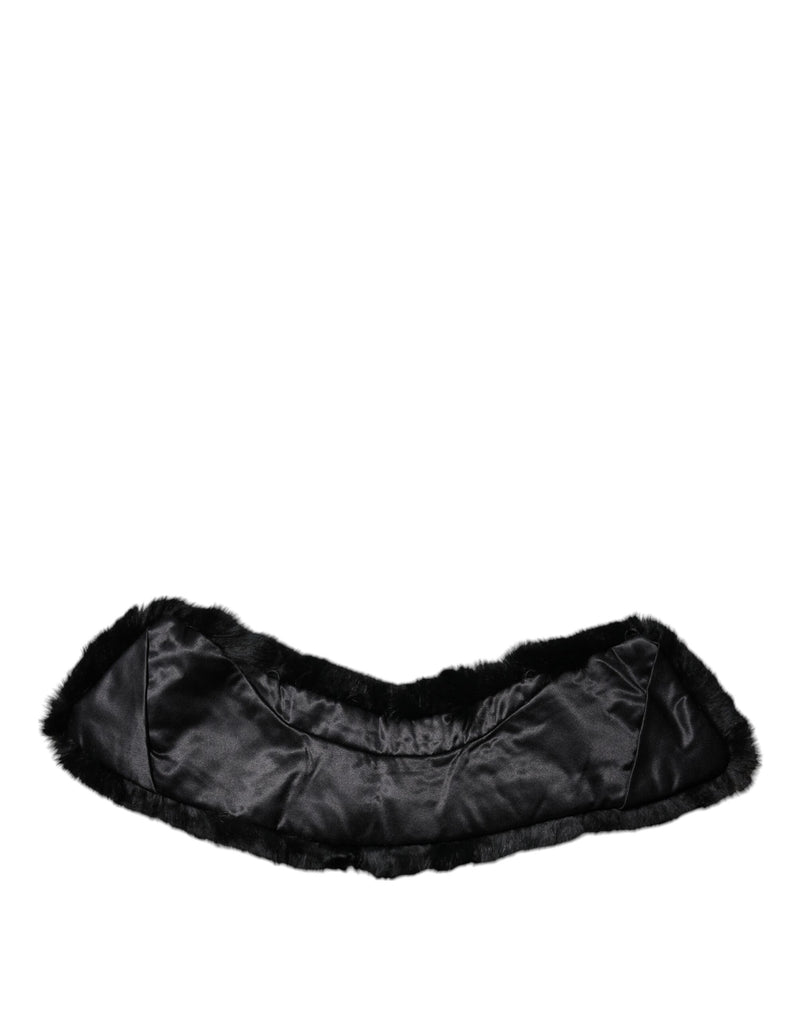 Bufanda cuello de Dolce & Gabbana para mujer de piel de cordero negra