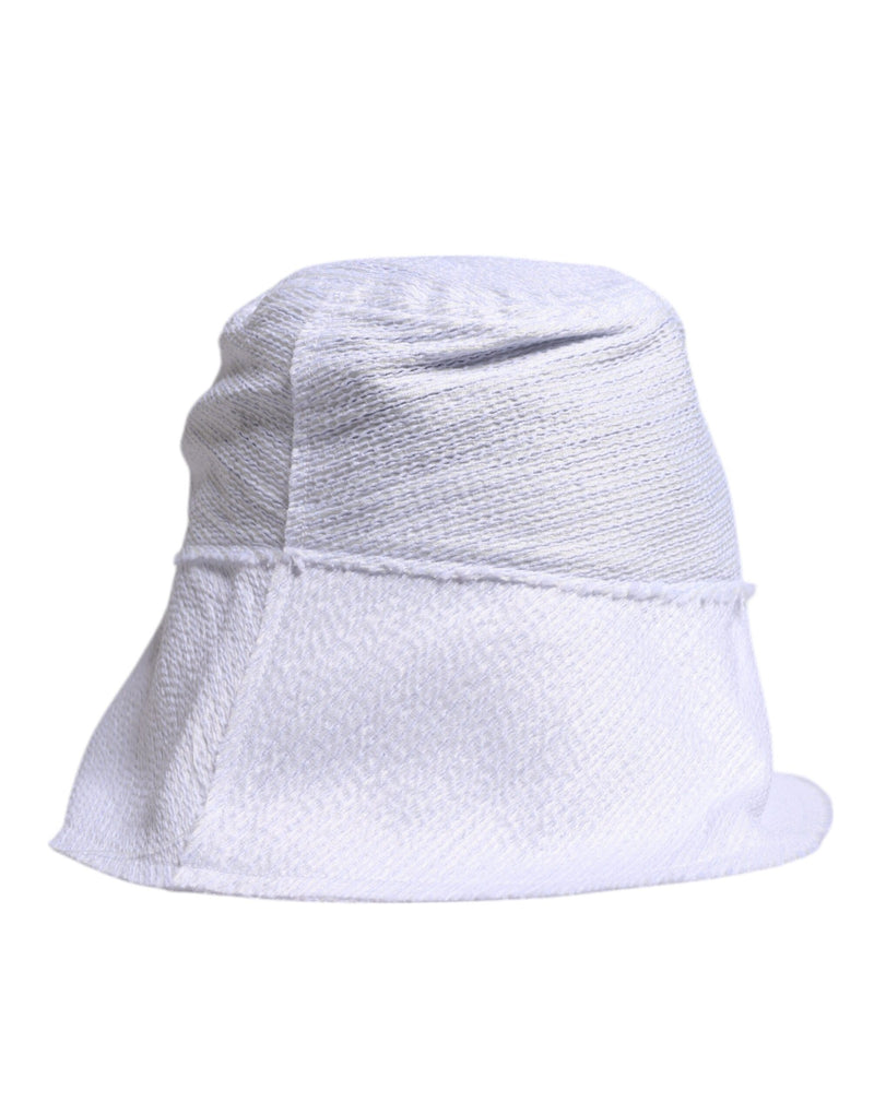 Sombrero de pescador de ala ancha Dolce & Gabbana de poliéster blanco