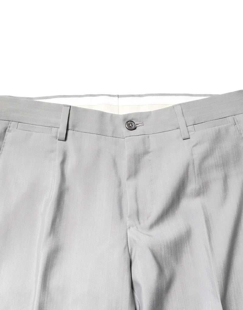 Traje formal de 2 piezas Dolce & Gabbana de lana gris claro y detalles dorados