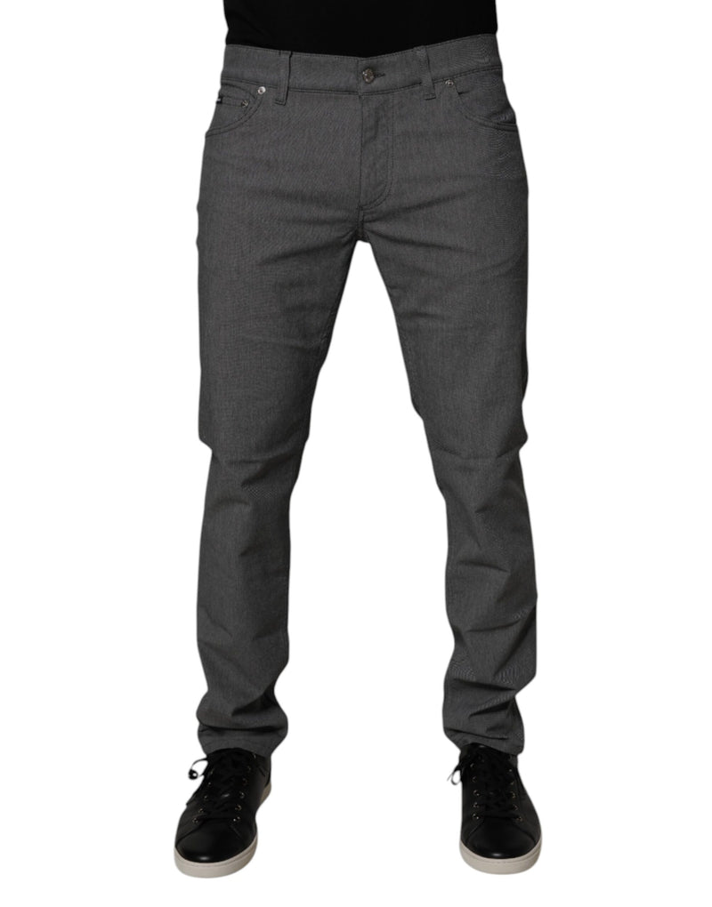Vaqueros pitillo de algodón elástico gris de Dolce & Gabbana
