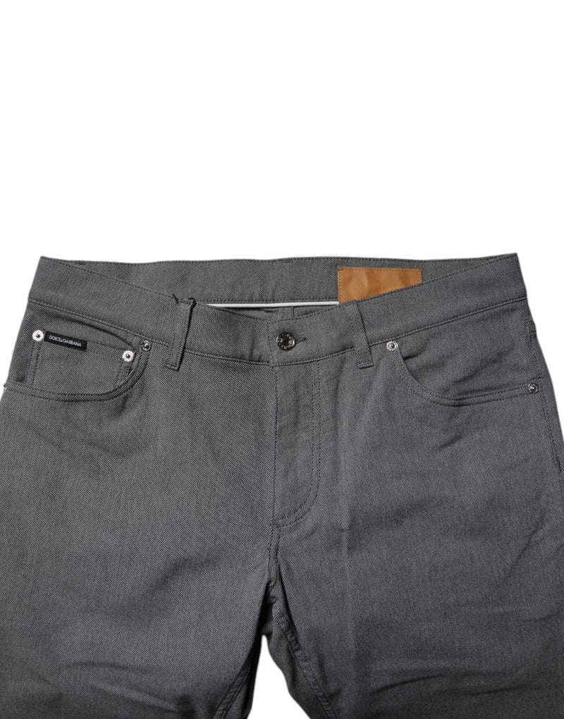 Vaqueros pitillo de algodón elástico gris de Dolce & Gabbana
