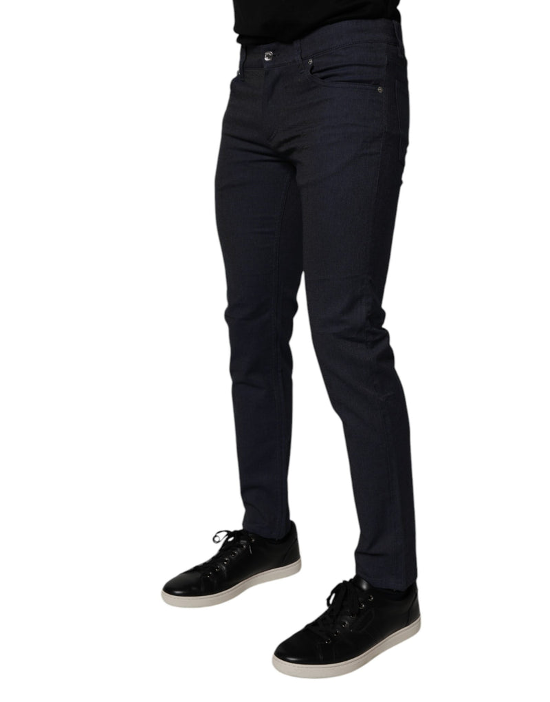 Vaqueros pitillo de algodón elástico azul oscuro de Dolce & Gabbana