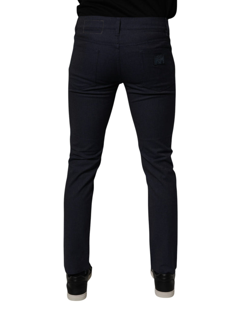 Vaqueros pitillo de algodón elástico azul oscuro de Dolce & Gabbana
