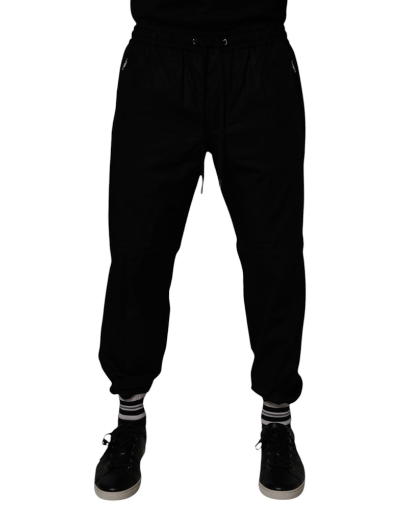 Pantalón de chándal jogger para hombre de algodón negro de Dolce & Gabbana