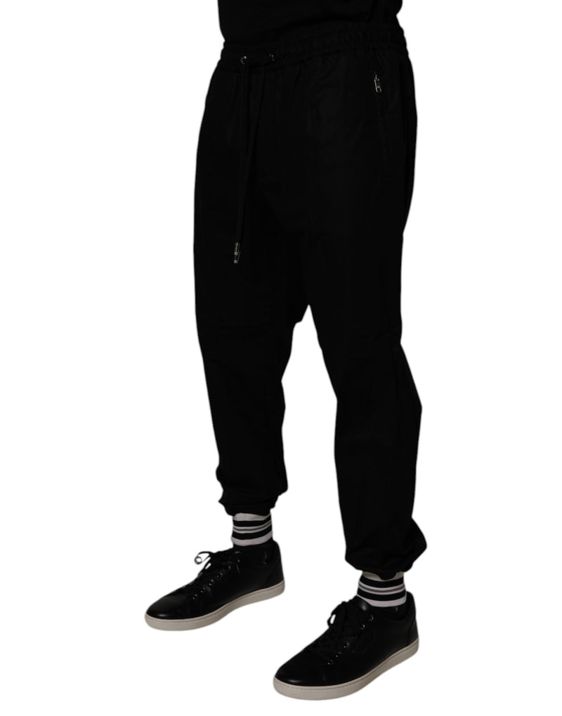 Pantalón de chándal jogger para hombre de algodón negro de Dolce & Gabbana