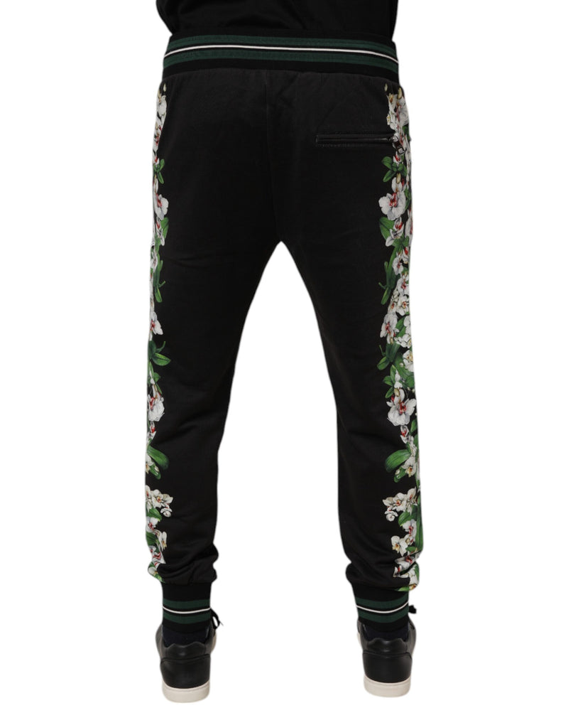 Pantalon de jogging à motif floral King noir pour homme Dolce & Gabbana