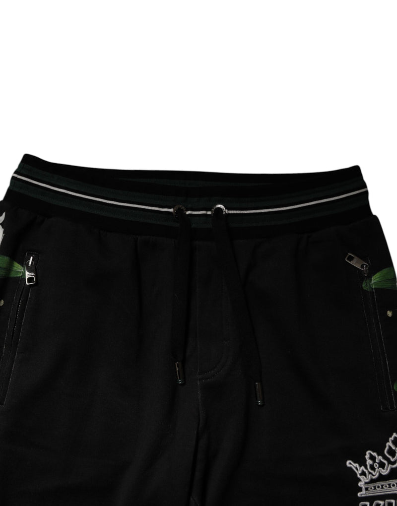 Pantalon de jogging à motif floral King noir pour homme Dolce & Gabbana