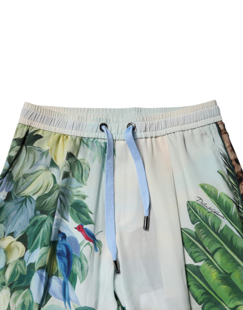 Dolce & Gabbana Multicolor Tropical Jogger Sweatpants Pants