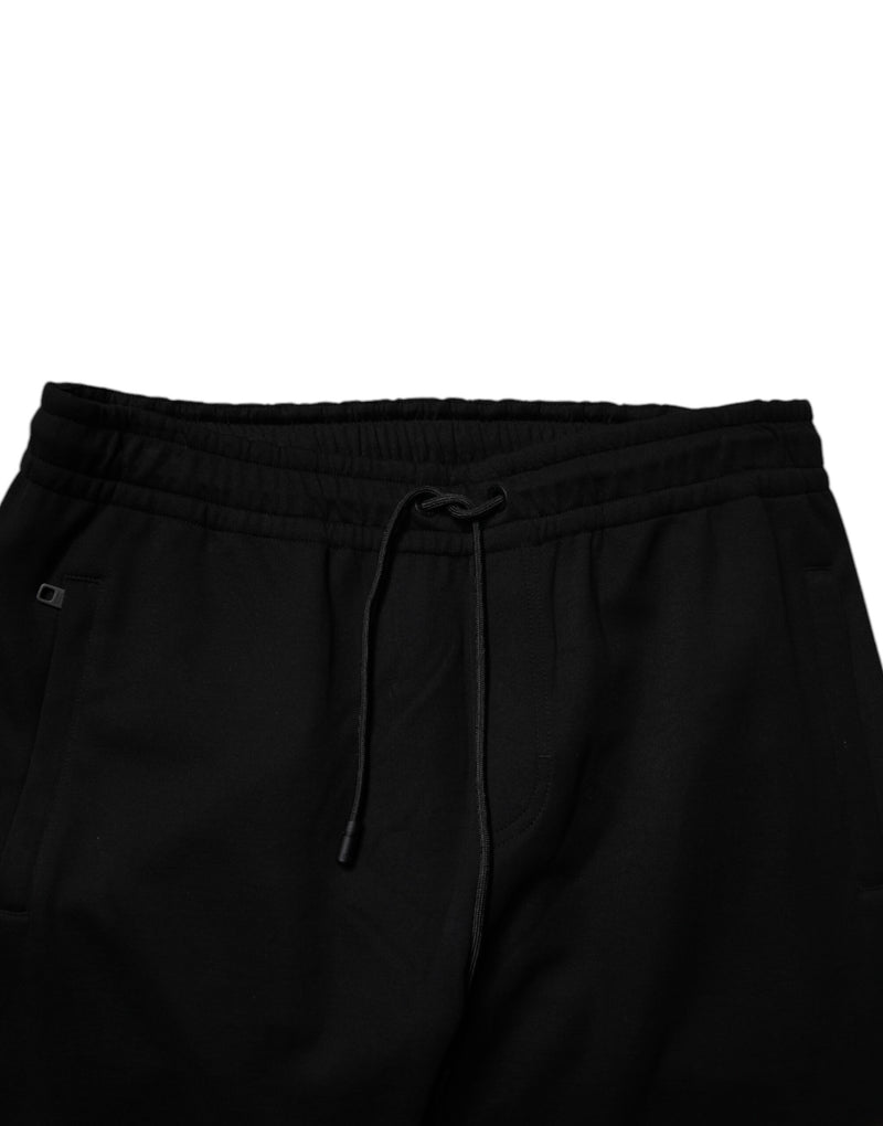 Pantalones de chándal jogger de mezcla de algodón negro de Dolce & Gabbana